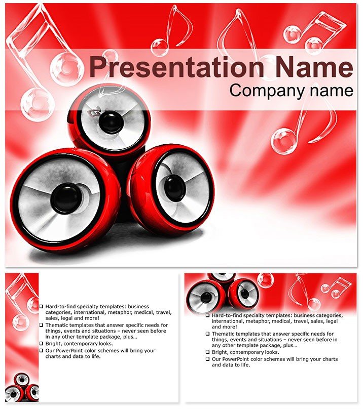 Music and audio Keynote templates