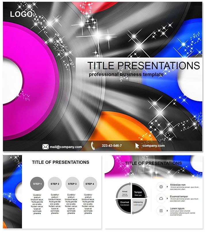 DJ disco Keynote templates - themes