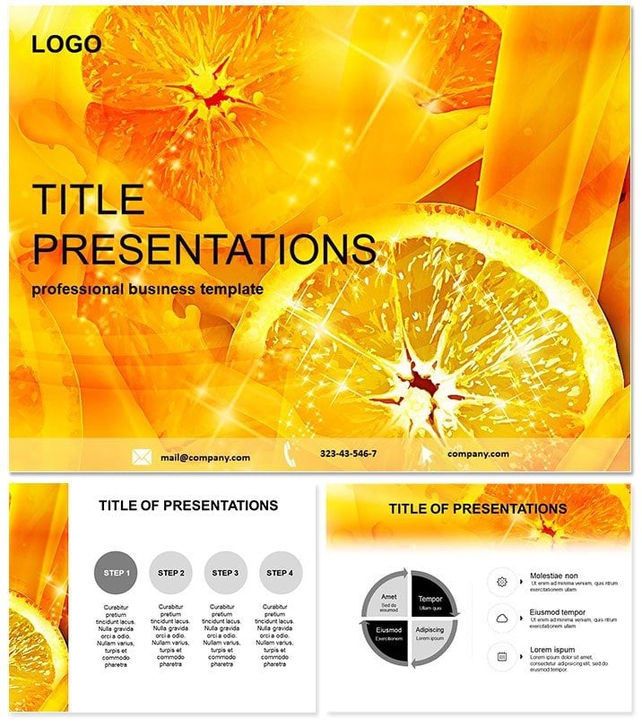 Background Lemon Juice Keynote Template | Presentation Download Design