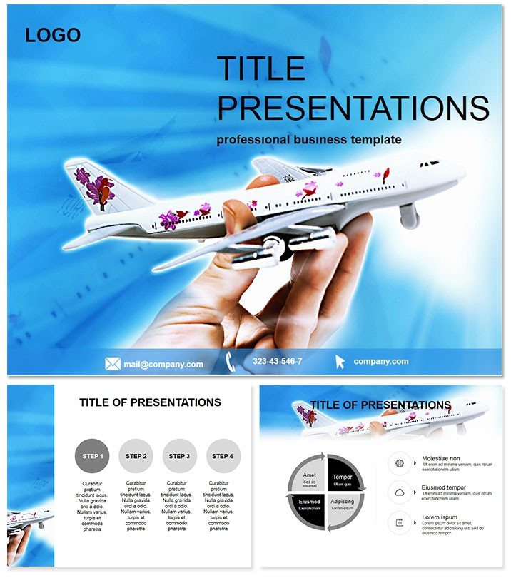 Airline tickets Keynote template and themes