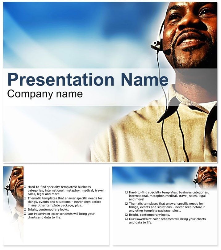 Call centers Keynote template and themes