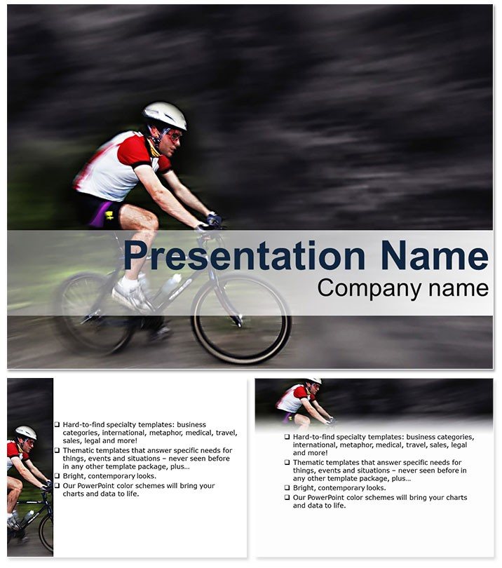 Bicycle sports Keynote template and themes