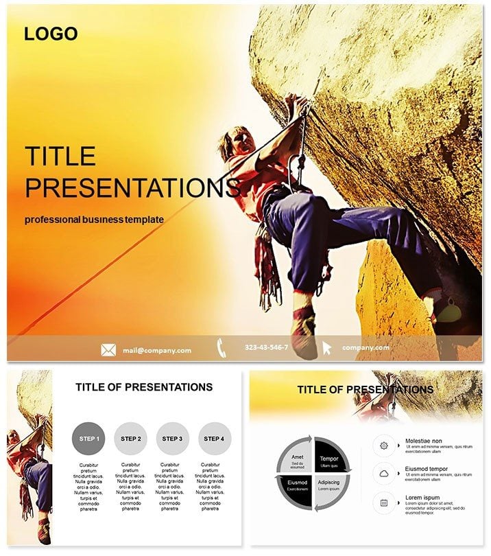 Mountain Adventures Keynote Template - Dynamic Presentation for Business & Travel