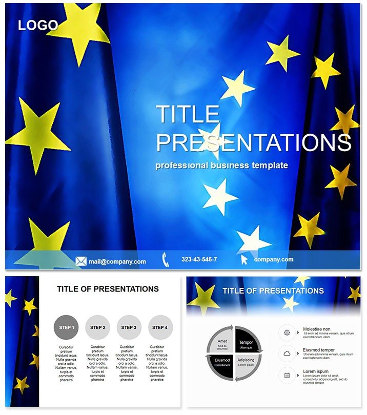 European Union Flags Keynote Template | Professional Designs
