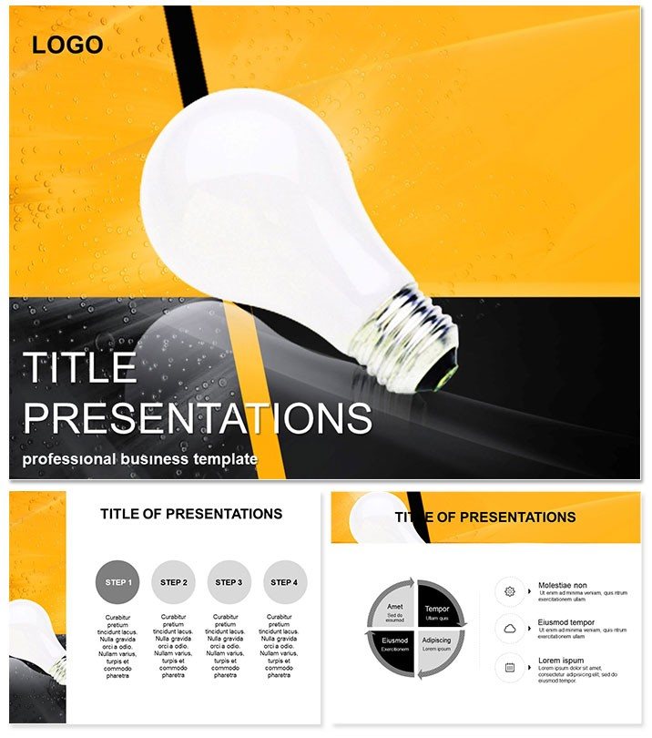 Editable Lightbulb Keynote Template - Download Presentation