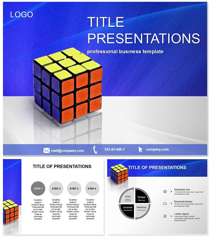 Creative Marketing Strategies with our Rubiks Cube Keynote Template