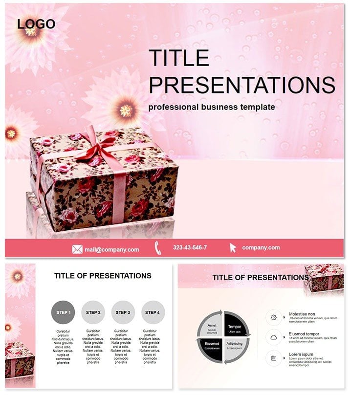 Birthday Gifts Keynote template and themes