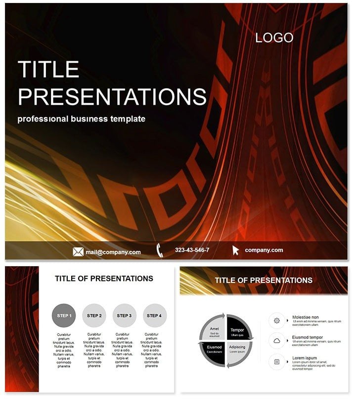 Road Conditions Keynote template, Abstract Themes Presentation