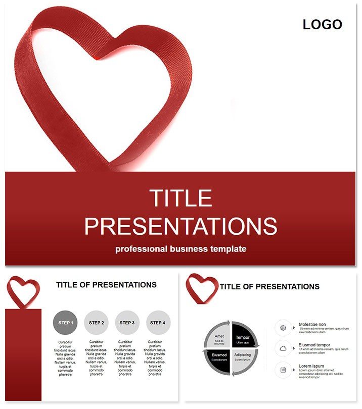 Ribbon Heart Keynote Template for Presentation