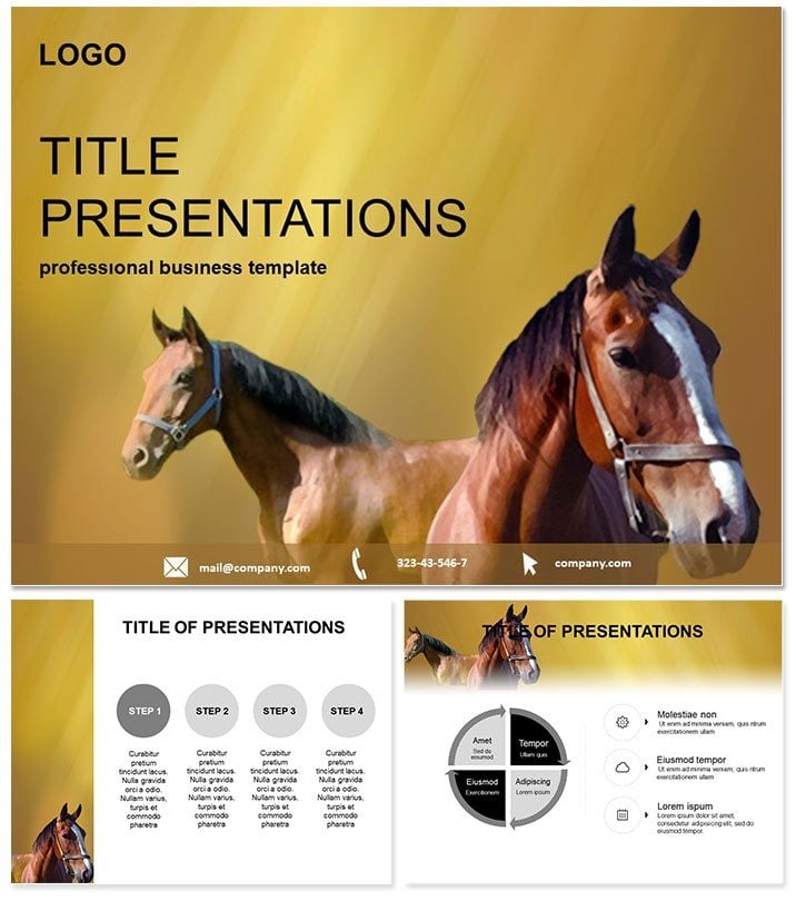 Horses Keynote template and themes