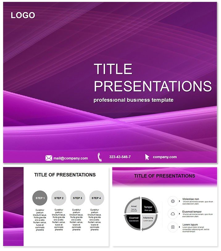 Purple Background Keynote themes for presentation