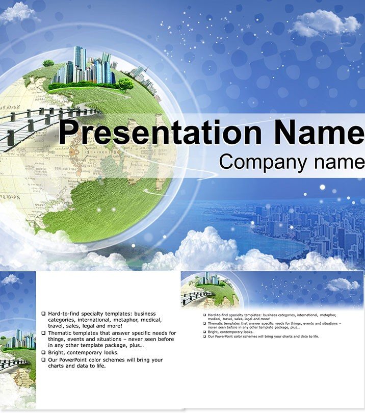 Road Business Earth Keynote Template for Presentations