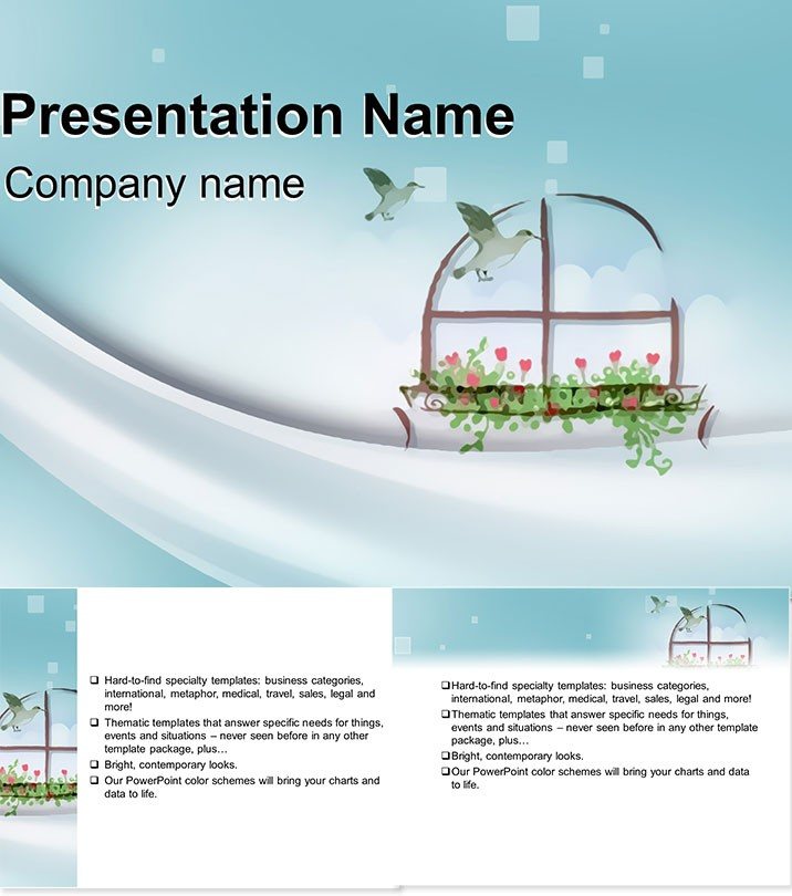 Free Open Window Keynote template and themes