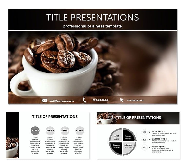 Cup Black Coffee Keynote Themes - Templates