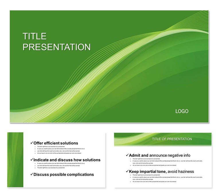 Green Wavy templates | Keynote Themes