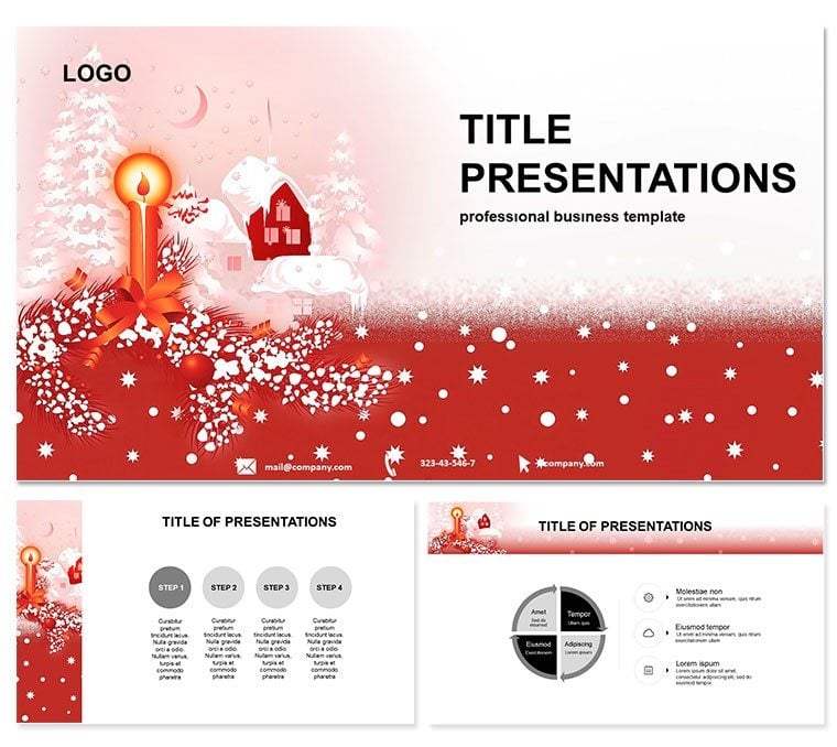 Christmas Candle Keynote Template - Download for Holiday Presentation