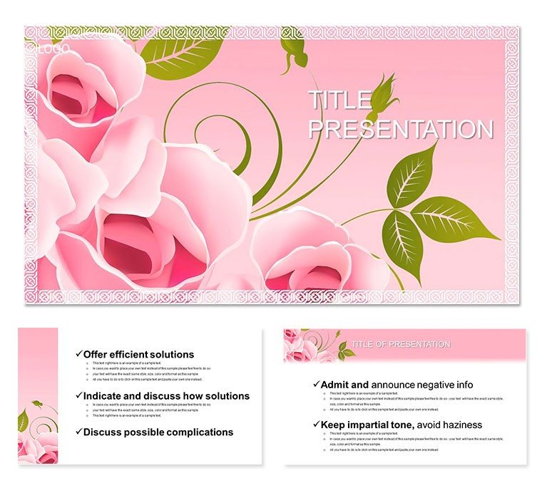 Roses with Greeting Keynote Themes