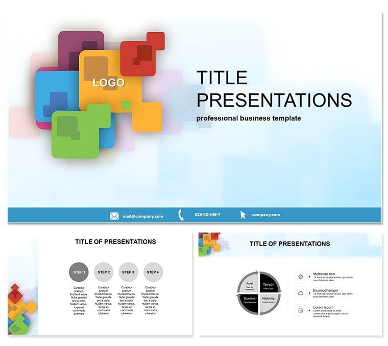 Abstract Square Pointers Keynote Template: Presentations