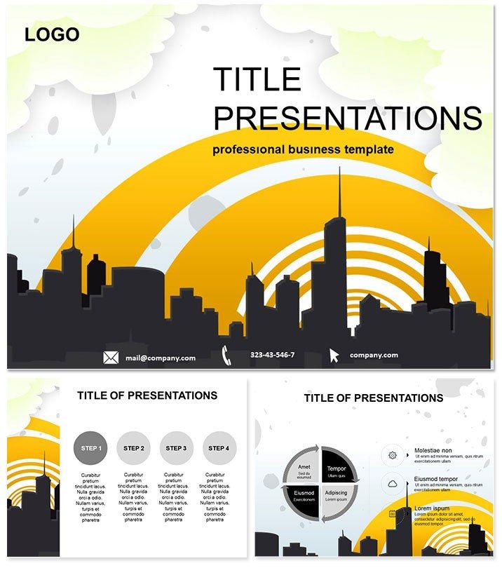City and the Sunset Keynote templates