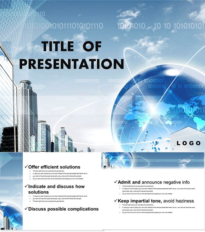 Background World Cities Keynote Template - Presentation