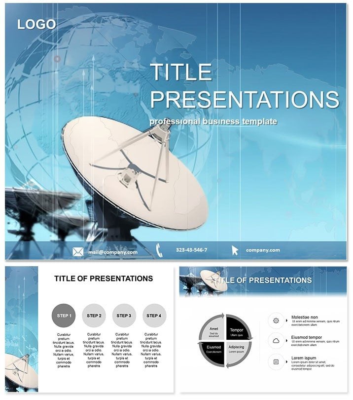 Radio Telescope Keynote Themes, Telecommunication Presentation Templates