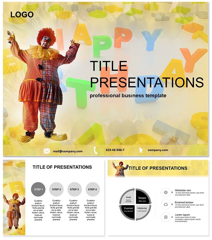 Clown: birthday Keynote Templates - Themes