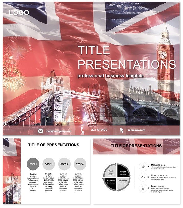 Flag and United Kingdom Attraction Keynote templates - themes