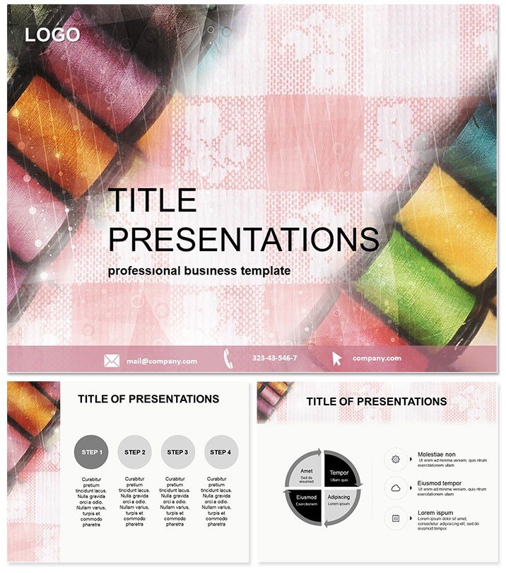 Sewing Thread Keynote template for Presentation