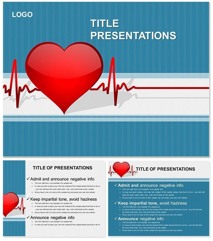 Doctor Heart Cardiogram Keynote template