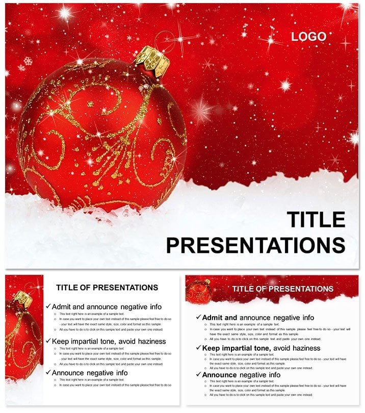 Red Toy on Christmas tree Keynote Themes