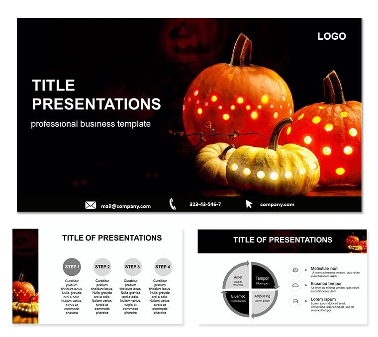 Halloween Pumpkin template for Keynote presentation