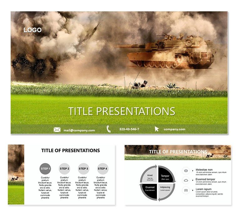 Military Tanks Keynote Template and Themes