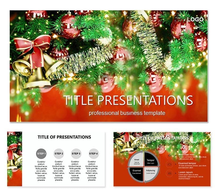 Decoration and Christmas bells Keynote Templates