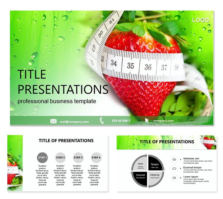 Strawberry for Weight Loss Keynote Templates