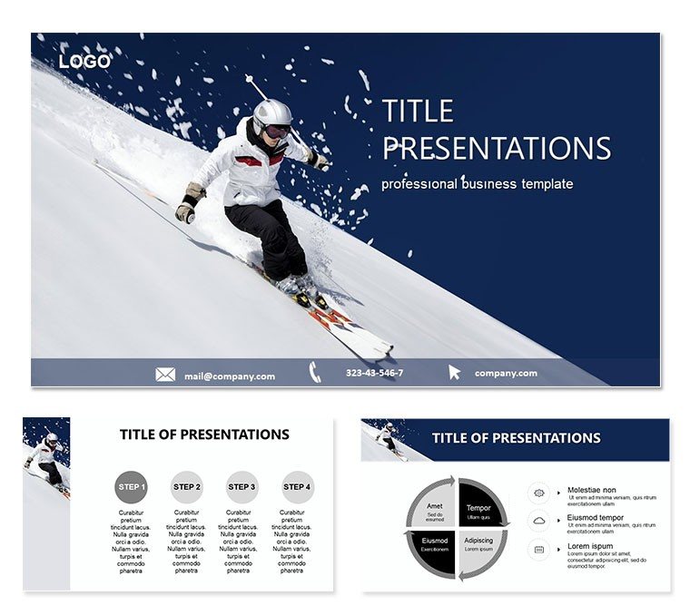 Skier Ski Resort Keynote Templates