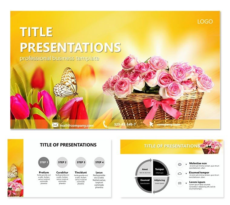 Basket of Flowers Keynote Templates - Create Stunning Presentations