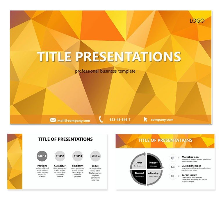 Abstract Yellow Sheet Keynote template - Themes