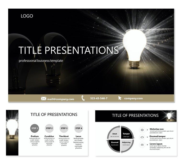 Light Bulb Idea Keynote template