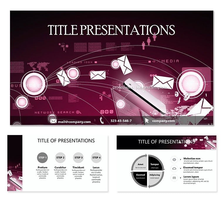Presentation with Mail Delivery Modern Perspective Keynote Template