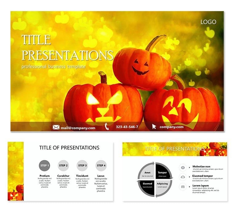Pumpkins, Fall, Halloween Keynote templates