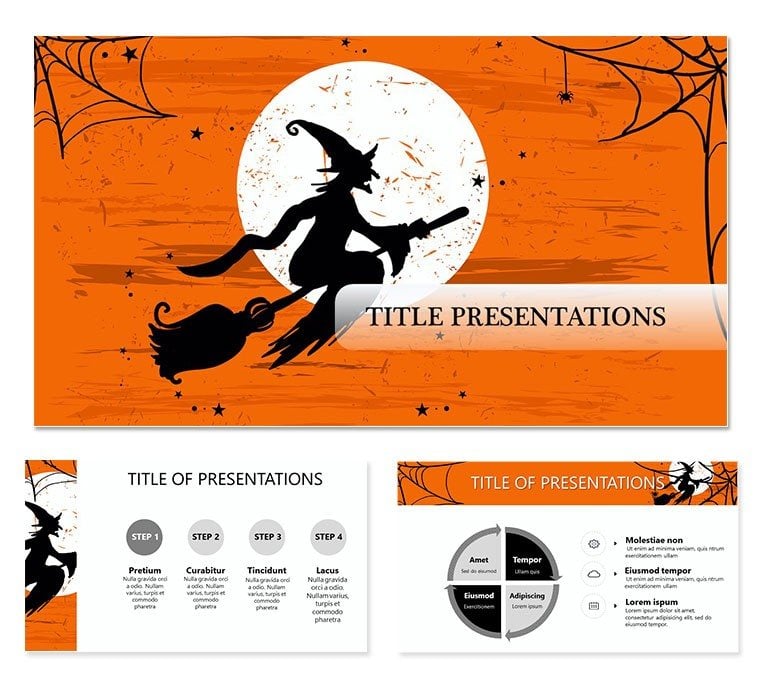 Halloween witches Keynote templates