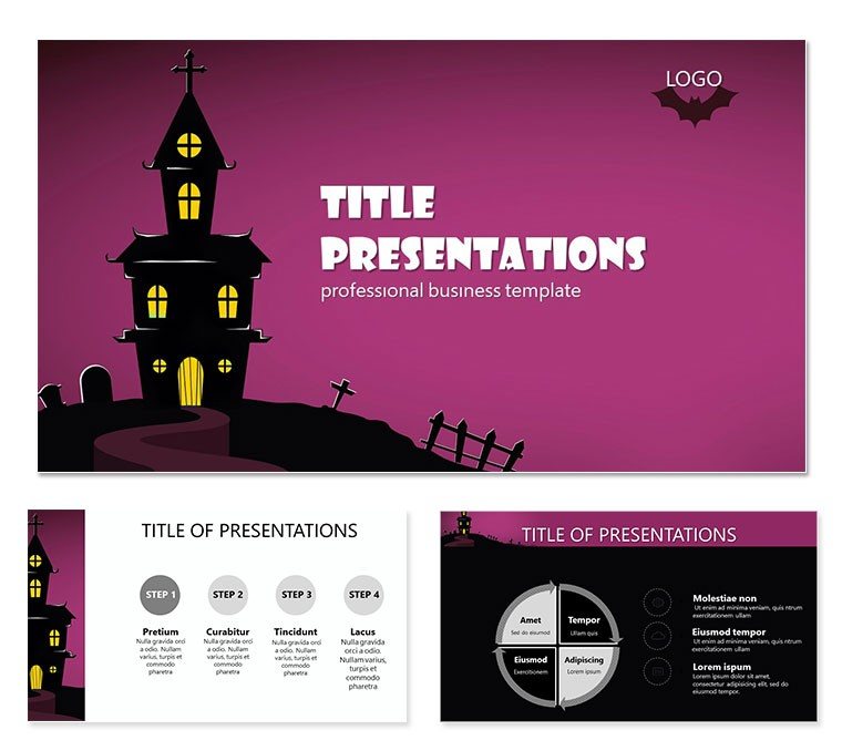 Zombie house Keynote templates, Holiday themes for presentation
