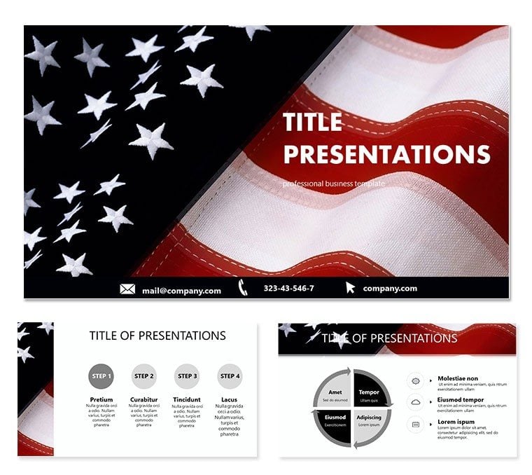 United States Flag Keynote template Presentation