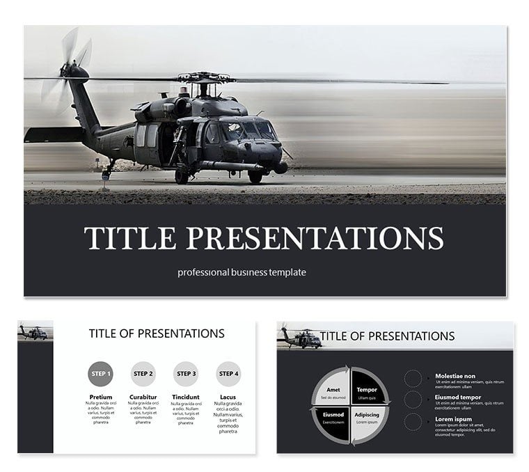 Military Helicopter Keynote templates