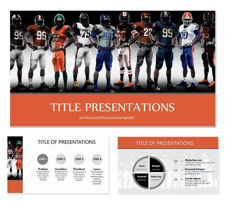 American football players Keynote templates, Sport Presentation