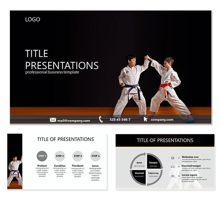 Karate for kids Keynote templates