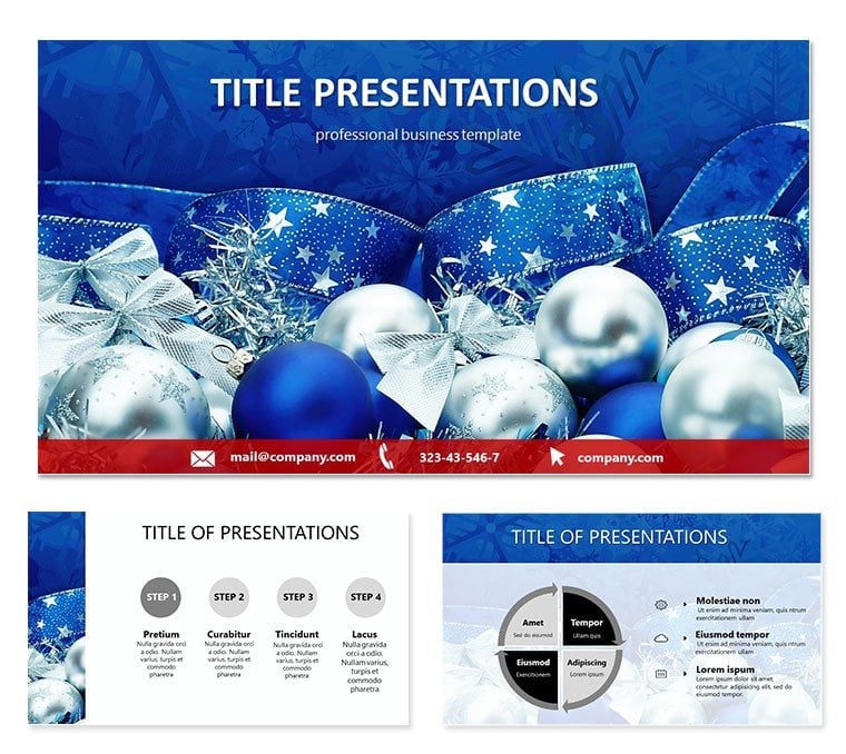 Christmas decorations Keynote Themes, Christmas Presentation template