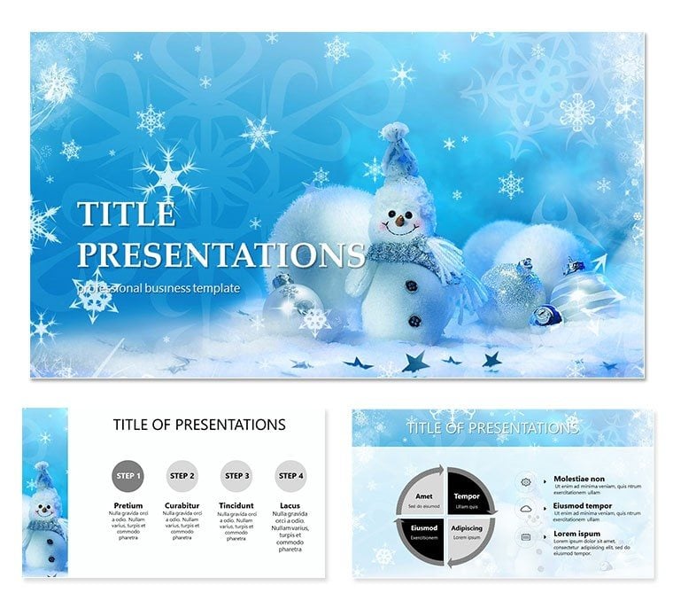 Christmas and snowman Keynote templates