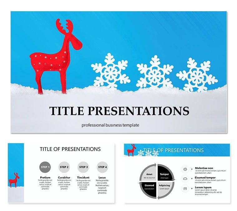 Christmas Reindeer Keynote Themes - Templates