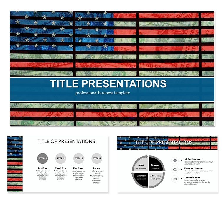 Unique US flag Keynote templates